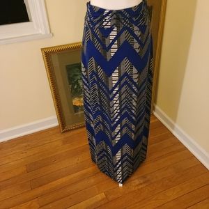 Mmmmmm Dillard's Graphic Print Maxi Skirt Size L